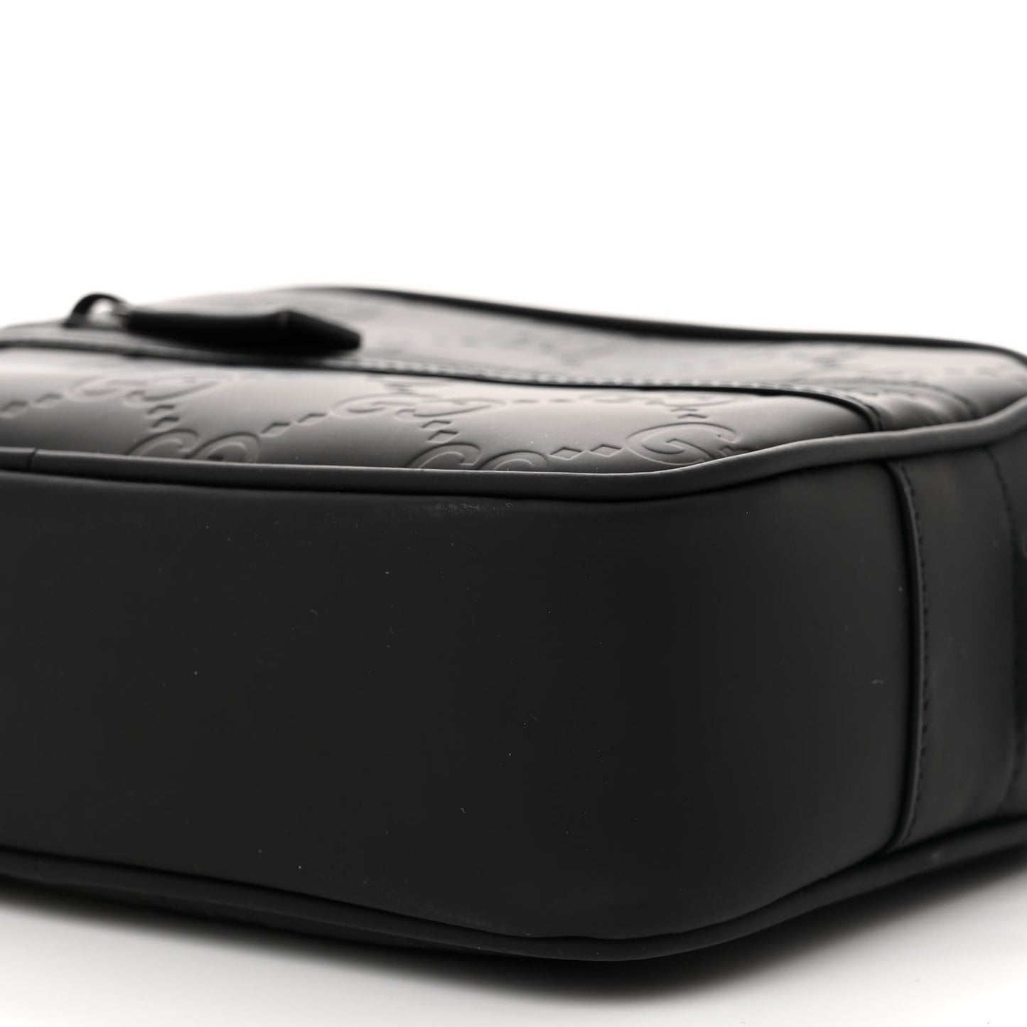 Rubber Effect Monogram GG Crossbody Bag Black