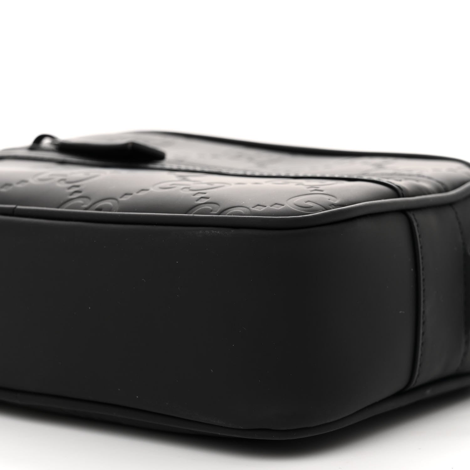 Gucci Rubber Effect Monogram GG Crossbody Bag Black 10 of 10