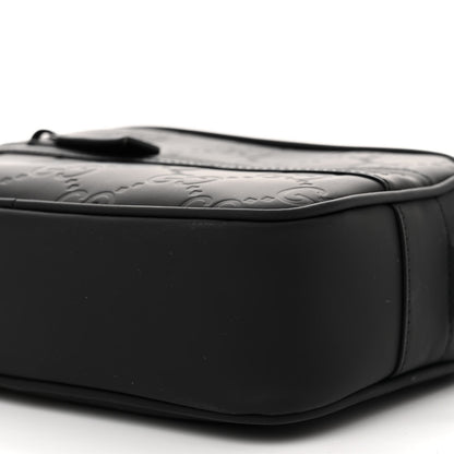 Gucci Rubber Effect Monogram GG Crossbody Bag Black 10 of 10