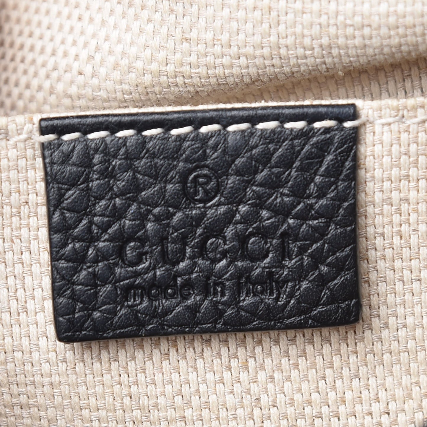 Pebbled Calfskin Small Soho Disco Bag Black