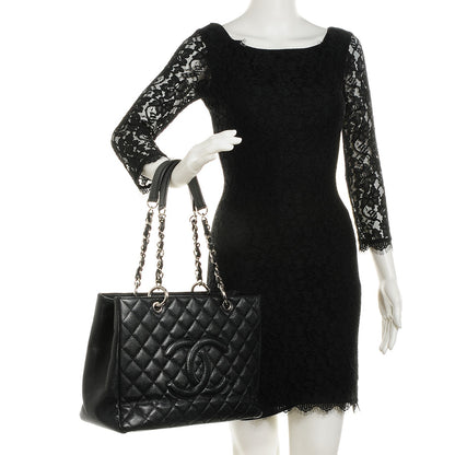 Chanel Caviar Quilted Grand Shopping Tote GST Black 2 of 7