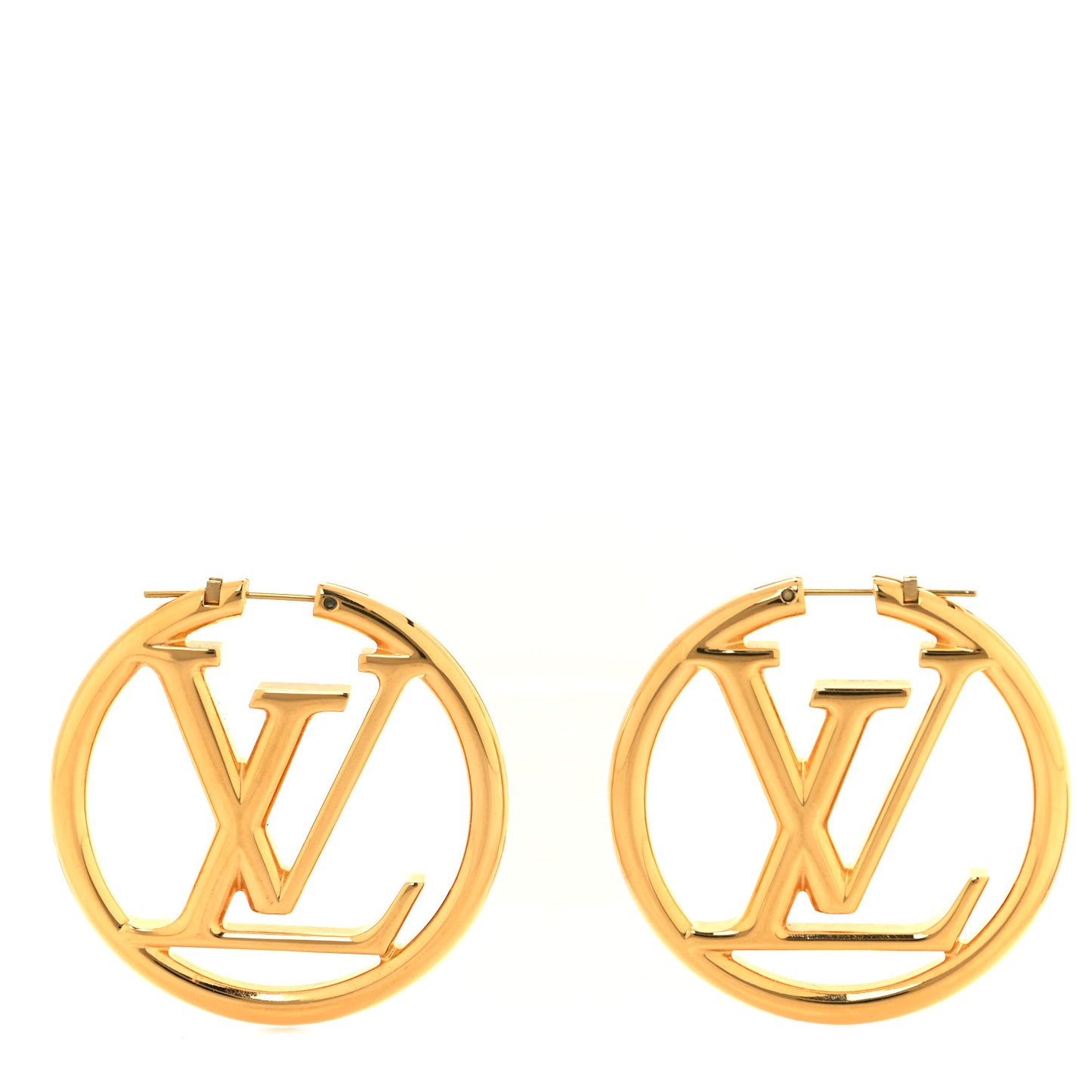Metal Louise Hoop Earrings Gold