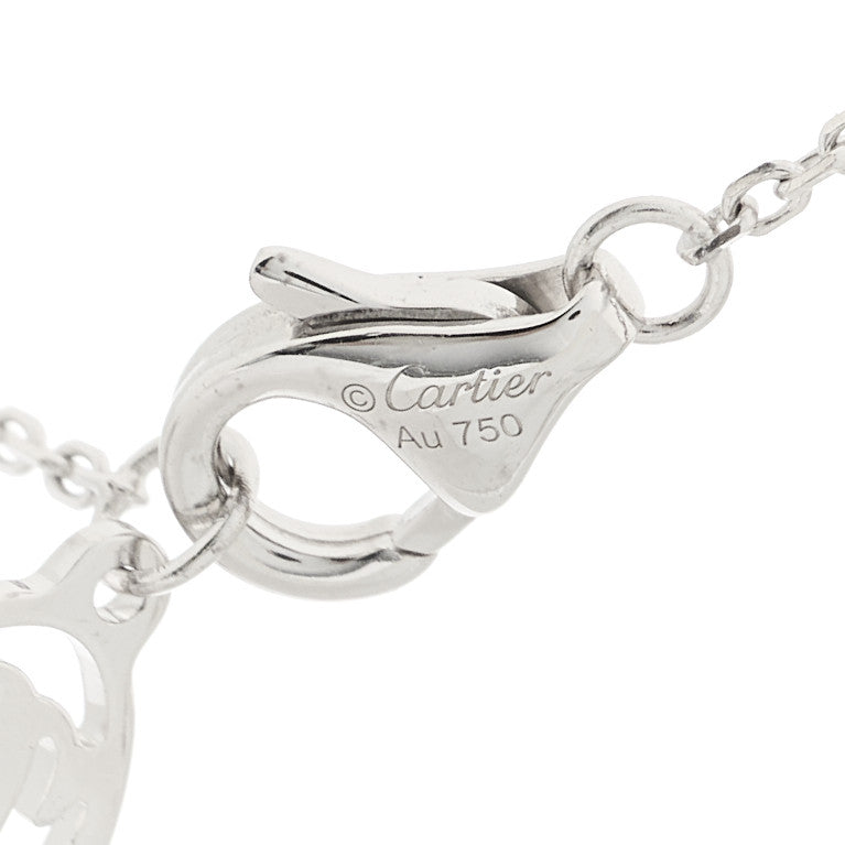 Cartier 18K White Gold Diamond .23ct C De Cartier Pendant Necklace 5 of 5