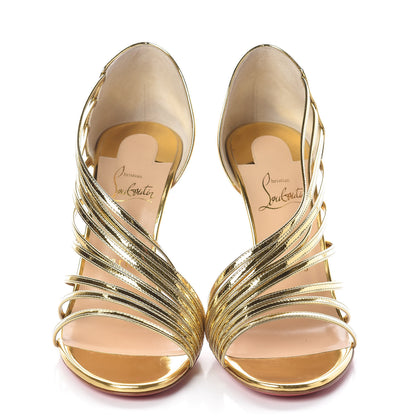 Christian Louboutin Specchio Norina 100 Sandals 38.5 Gold 2 of 8