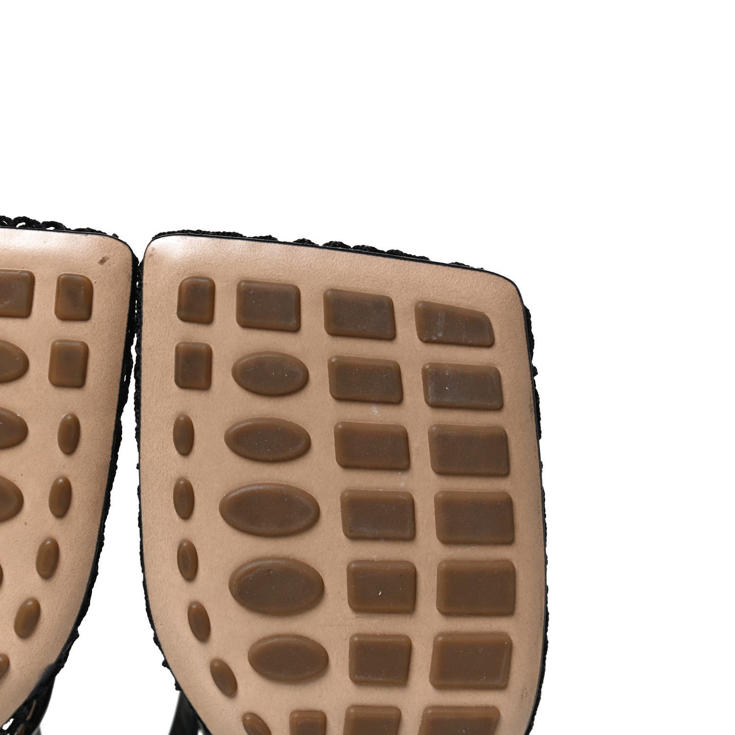 Mesh Nappa Chunky Chain Sandals 40 Black