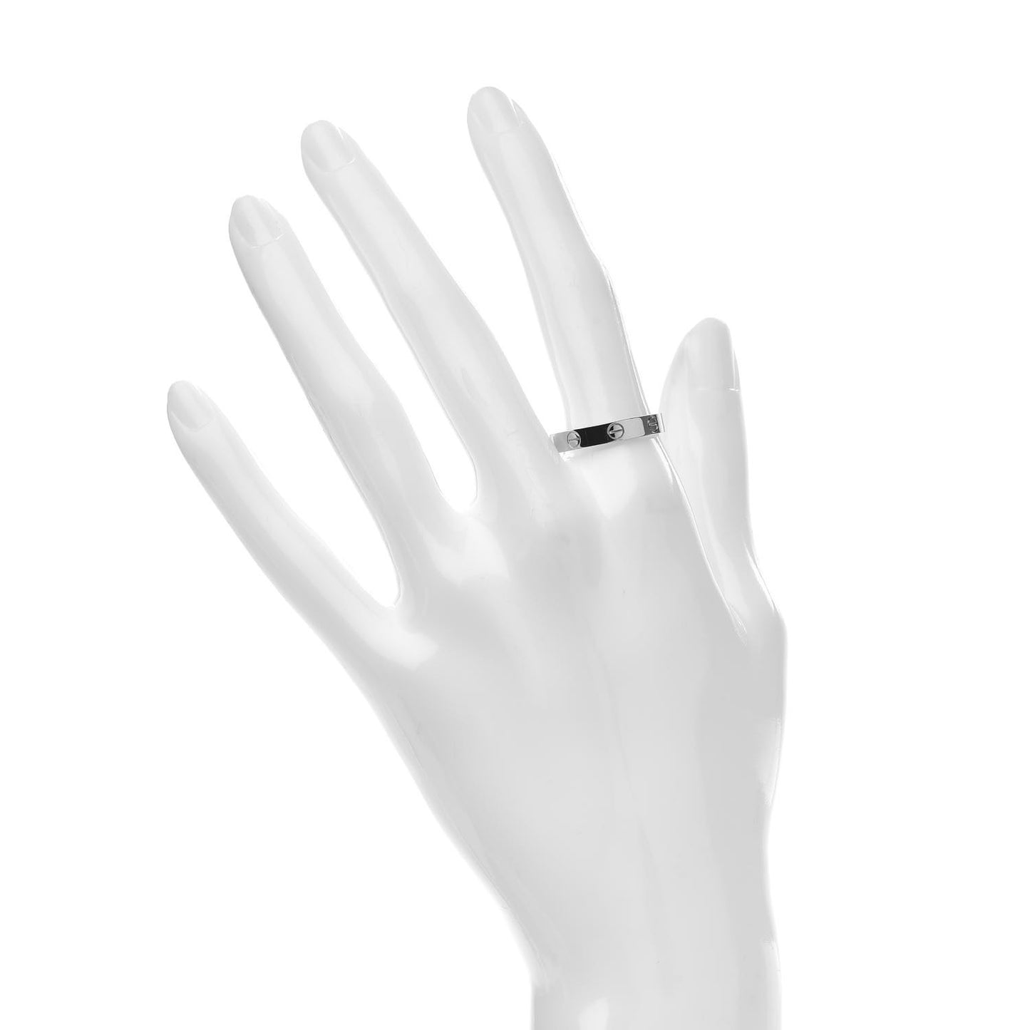 18K White Gold 3.5mm LOVE Wedding Band Ring 57 8