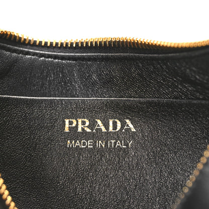 Prada Soft Calfskin Arque Shoulder Bag Black 6 of 8