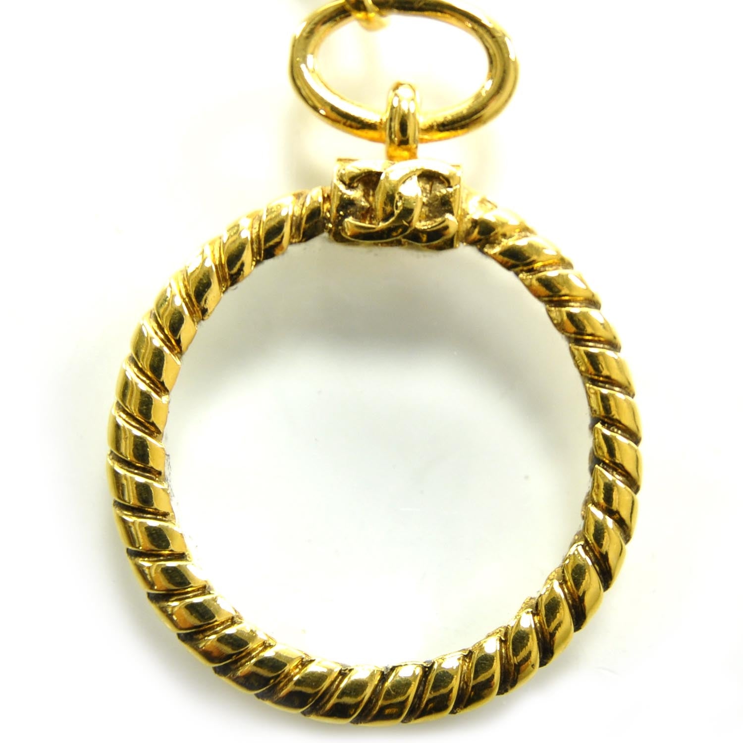 Chanel Loupe Magnifying Glass Necklace Gold 5 of 5