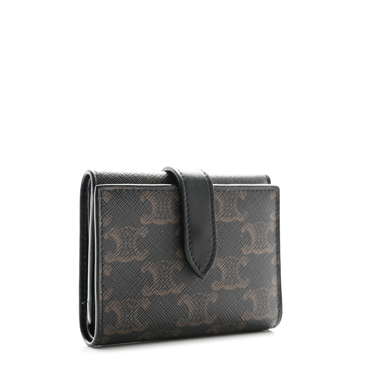Canvas Triomphe Medium Strap Wallet Black