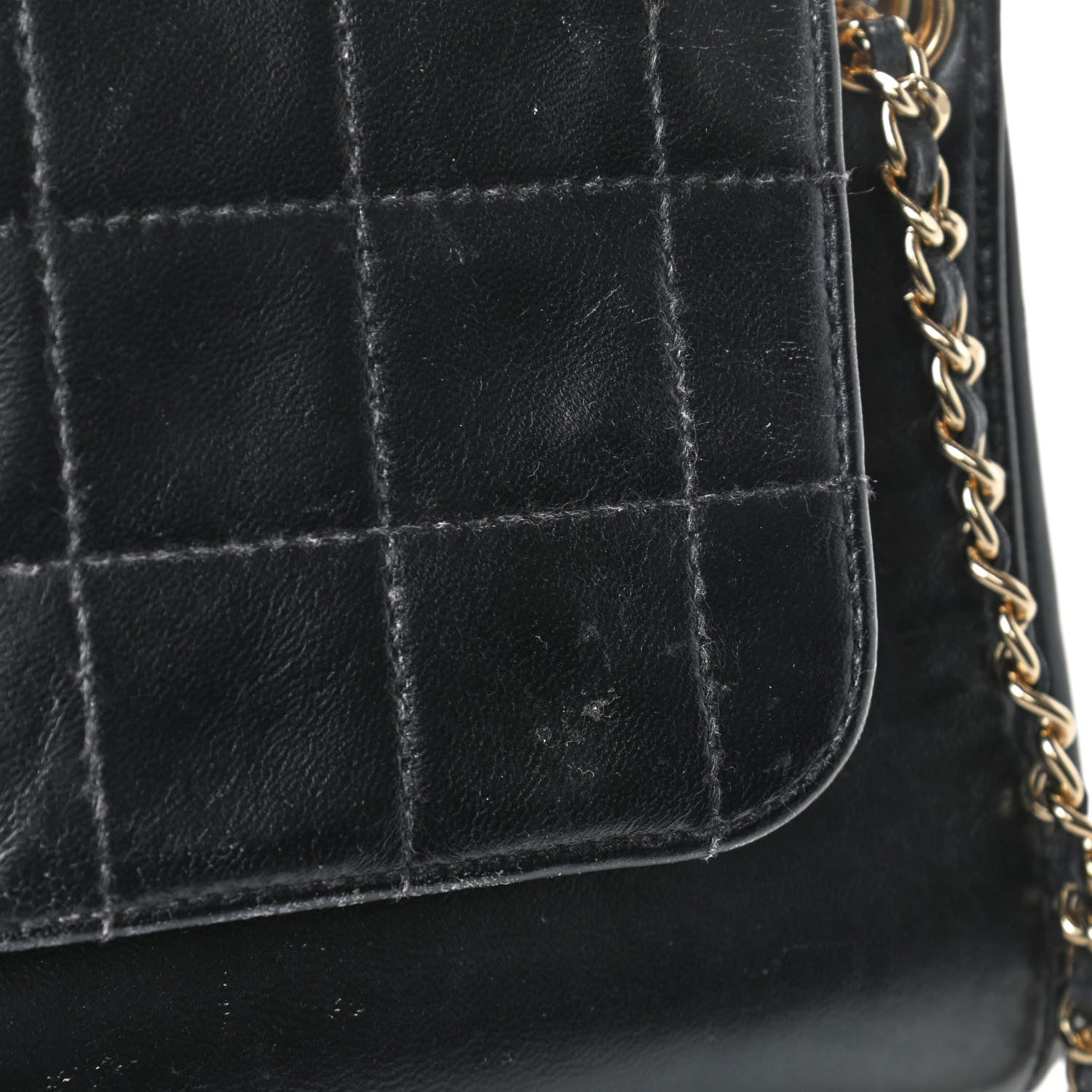 Chanel Lambskin Chocolate Bar Accordion Mademoiselle Black 9 of 10
