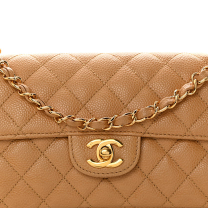 Chanel Caviar Quilted East West Flap Beige 8 of 10