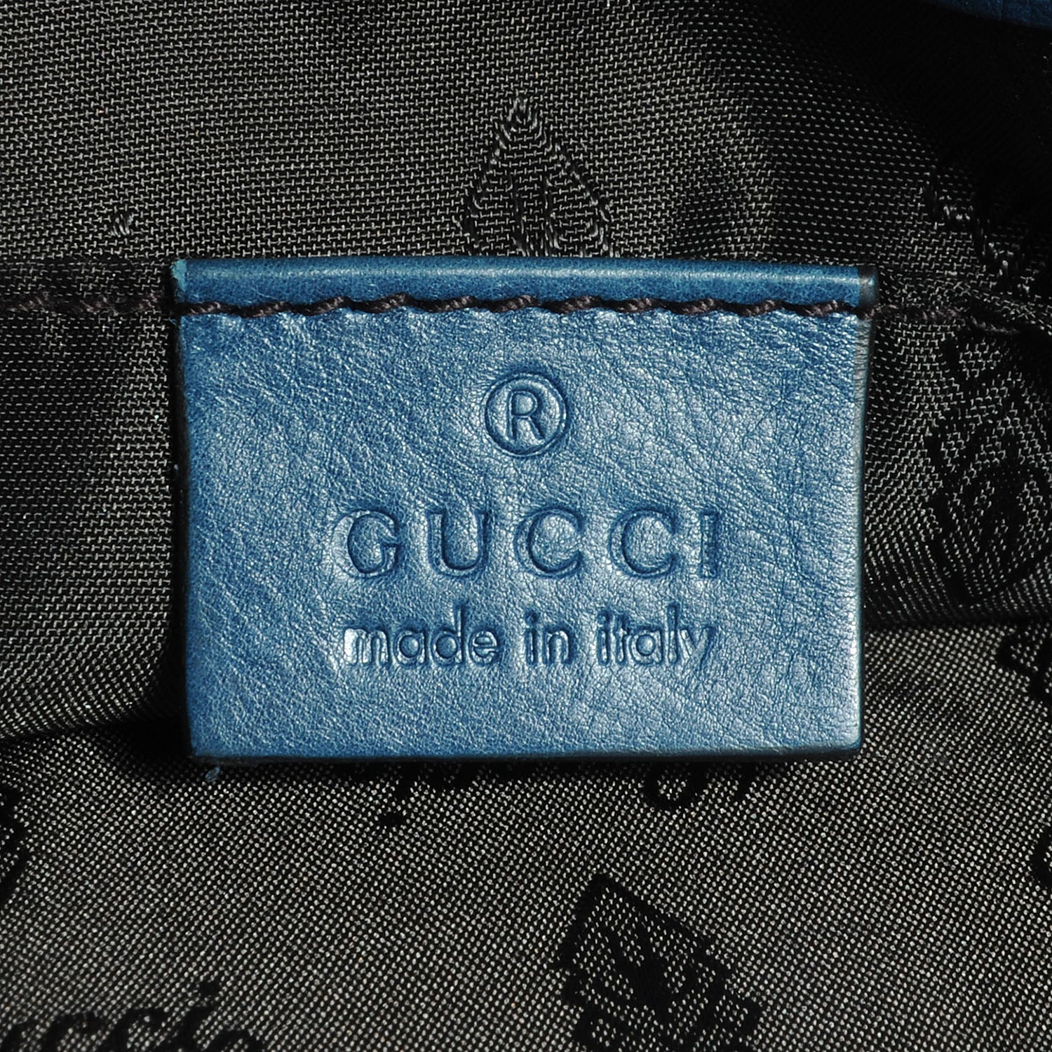 Gucci Leather Studded Babouska Clutch Ocean Blue 7 of 9