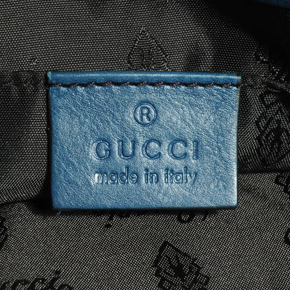 Gucci Leather Studded Babouska Clutch Ocean Blue 7 of 9