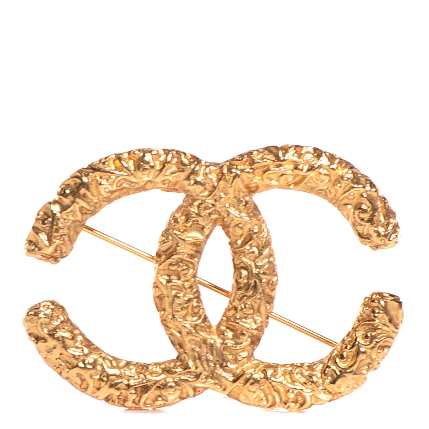 Chanel Large CC Brooch Gold 1 of 4