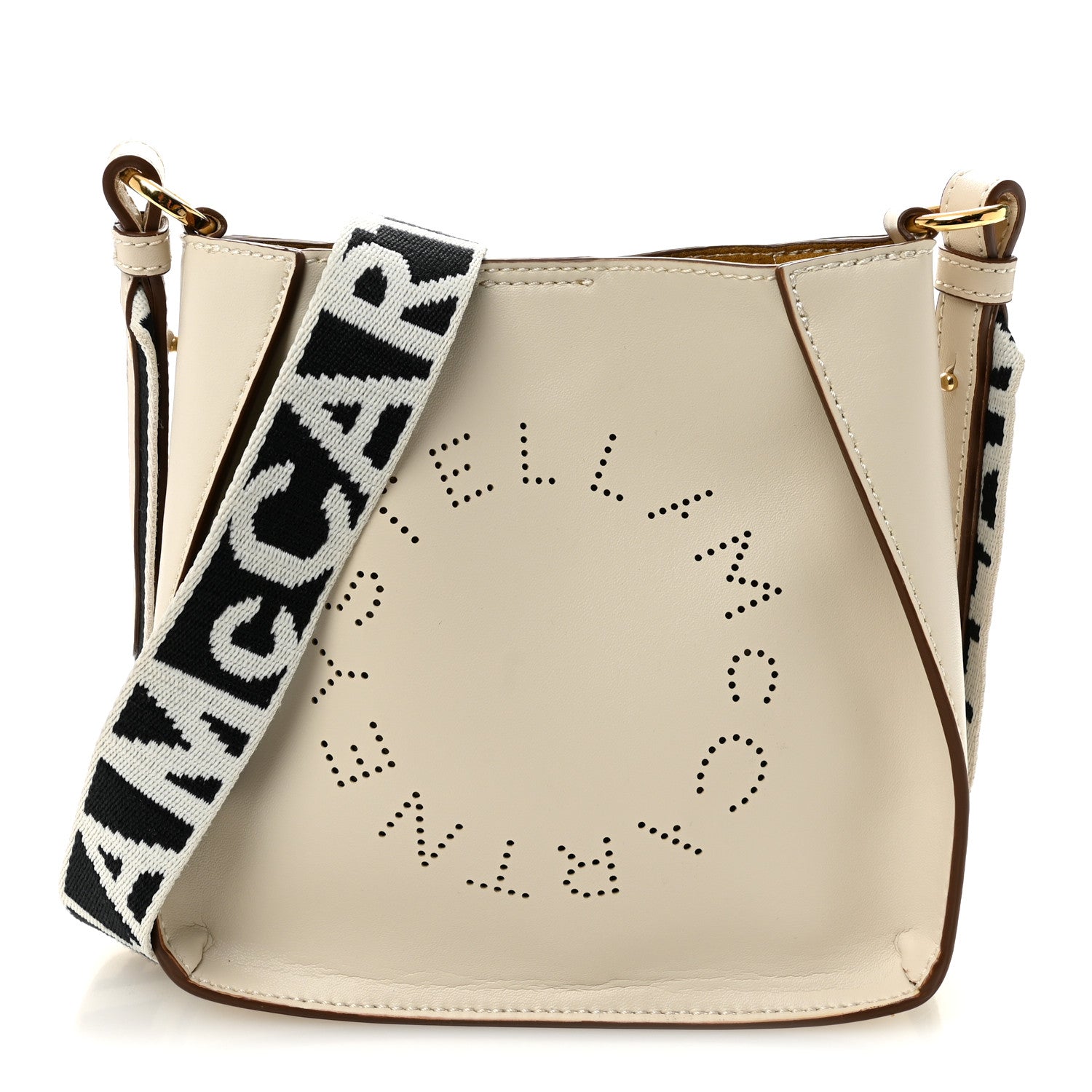Stella McCartney Eco Alter Nappa Perforated Logo Tiny Crossbody White 1 of 10