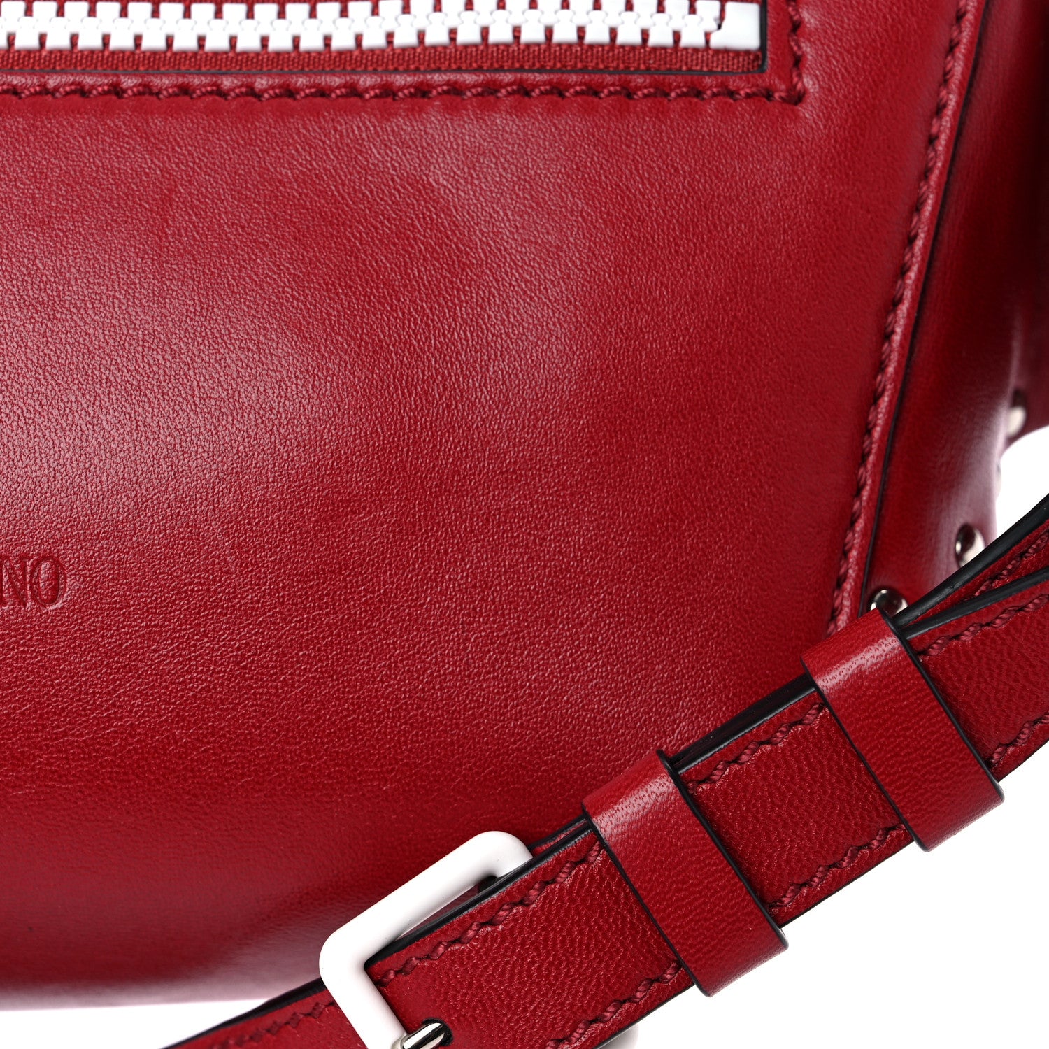 Valentino Garavani Lambskin Free Rockstud Spike Belt Bag 75 Rosso Valentino 10 of 10