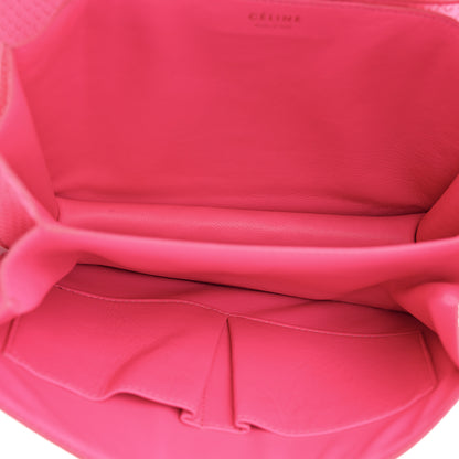 Celine Snakeskin Medium Classic Box Flap Pink 5 of 15