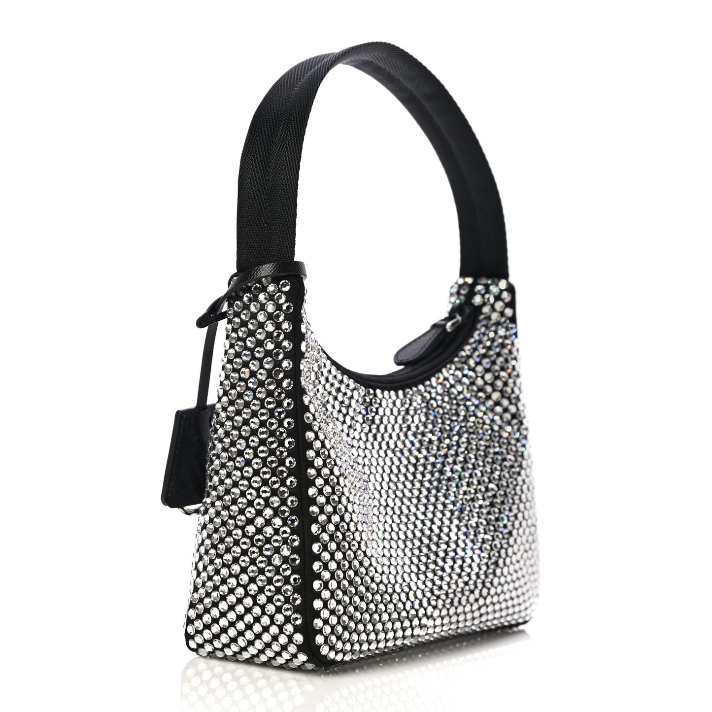 Satin Crystal Mini Re-Edition 2000 Bag Cristal