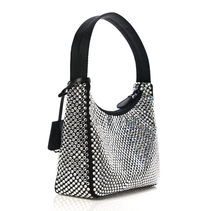 Prada Satin Crystal Mini Re-Edition 2000 Bag Cristal 3 of 12