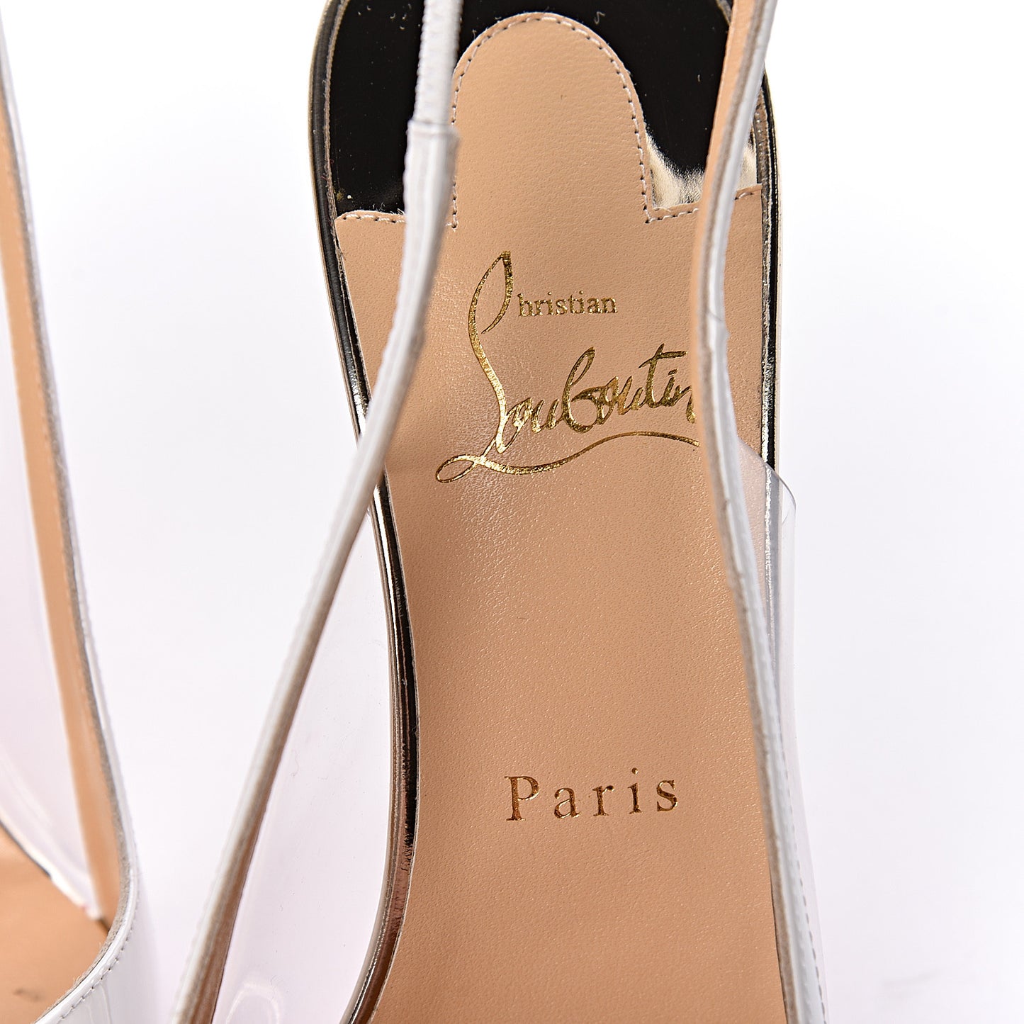 Patent PVC Optichoc 100 Pumps 40.5 White Light Gold