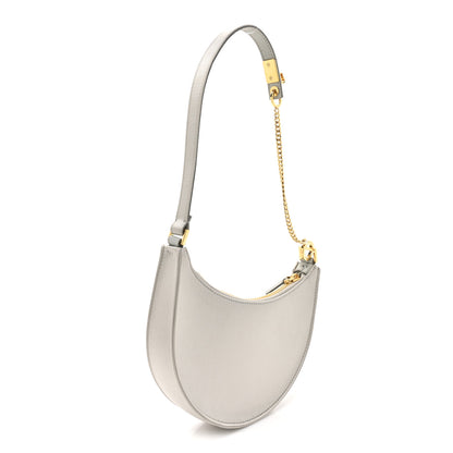 Valentino Garavani Satin Mini Crystal Vlogo Hobo Bag Silver 3 of 9