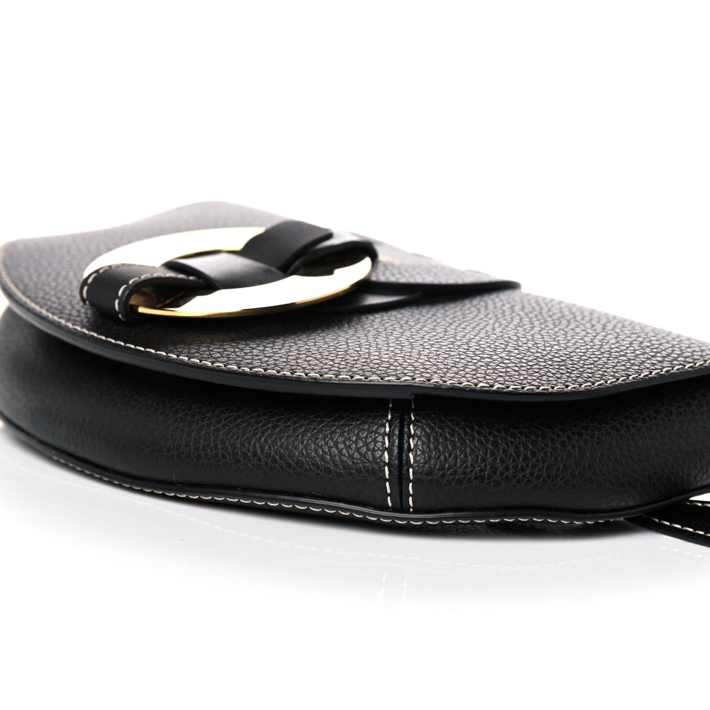 Grained Calfskin Darryl Belt Bag Black