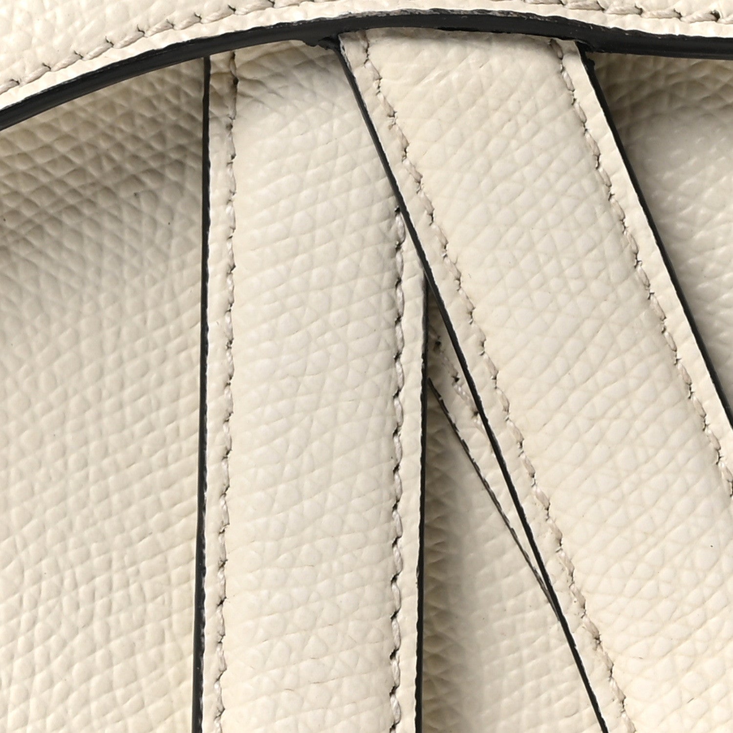 Christian Dior Grained Calfskin Mini Saddle Bag White 7 of 9
