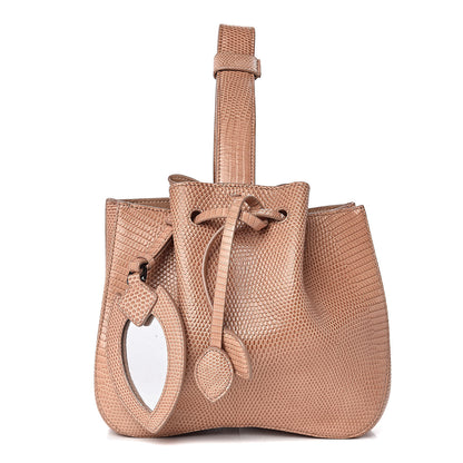 Alaia Lizard Rose-Marie 19 Bag Dark Beige 1 of 9
