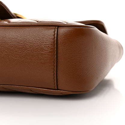 Gucci Azalea Calfskin Matelasse Diagonal Mini GG Marmont Shoulder Bag Cuir 10 of 18