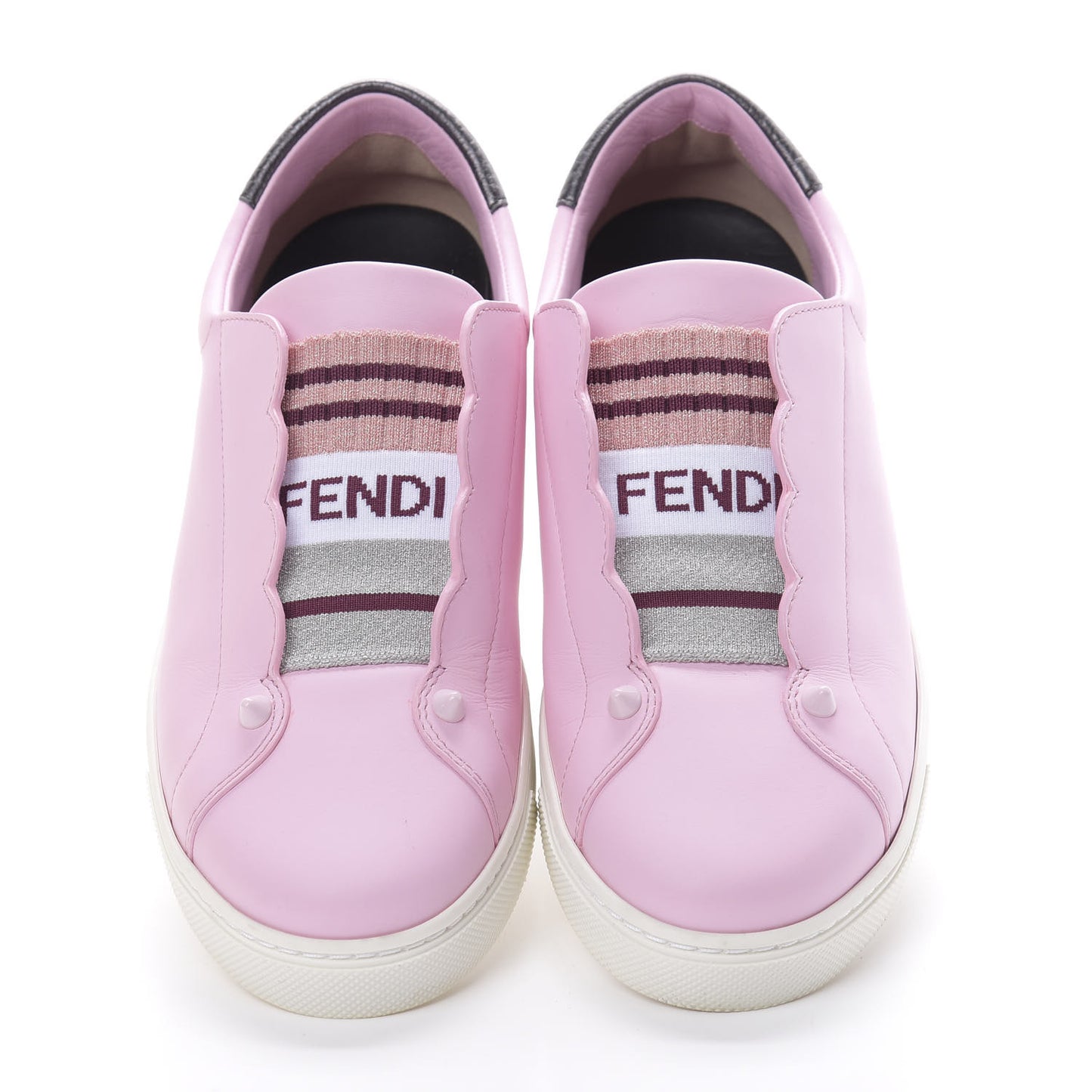 Vitello Lurex Rockoclick Slip On Sneakers 37 Lavanda
