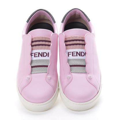 Fendi Vitello Lurex Rockoclick Slip On Sneakers 37 Lavanda 5 of 11