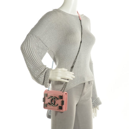 Chanel Lambskin Plexiglass Boy Brick Flap Pink 2 of 7