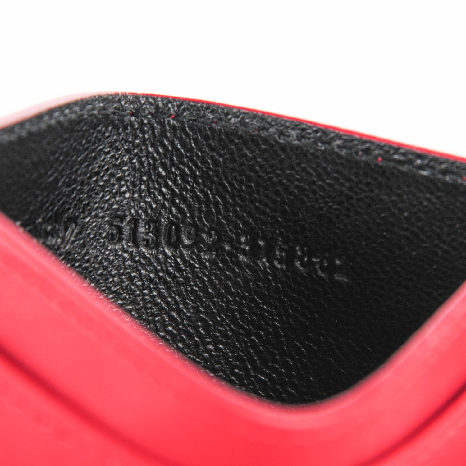 Saint Laurent Calfskin Credit Card Case Red 8 of 9