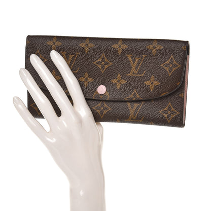 Louis Vuitton Monogram Emilie Wallet Rose Ballerine 2 of 6