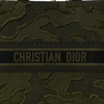 Christian Dior Canvas Embroidered Camouflage Book Tote Green 8 of 11