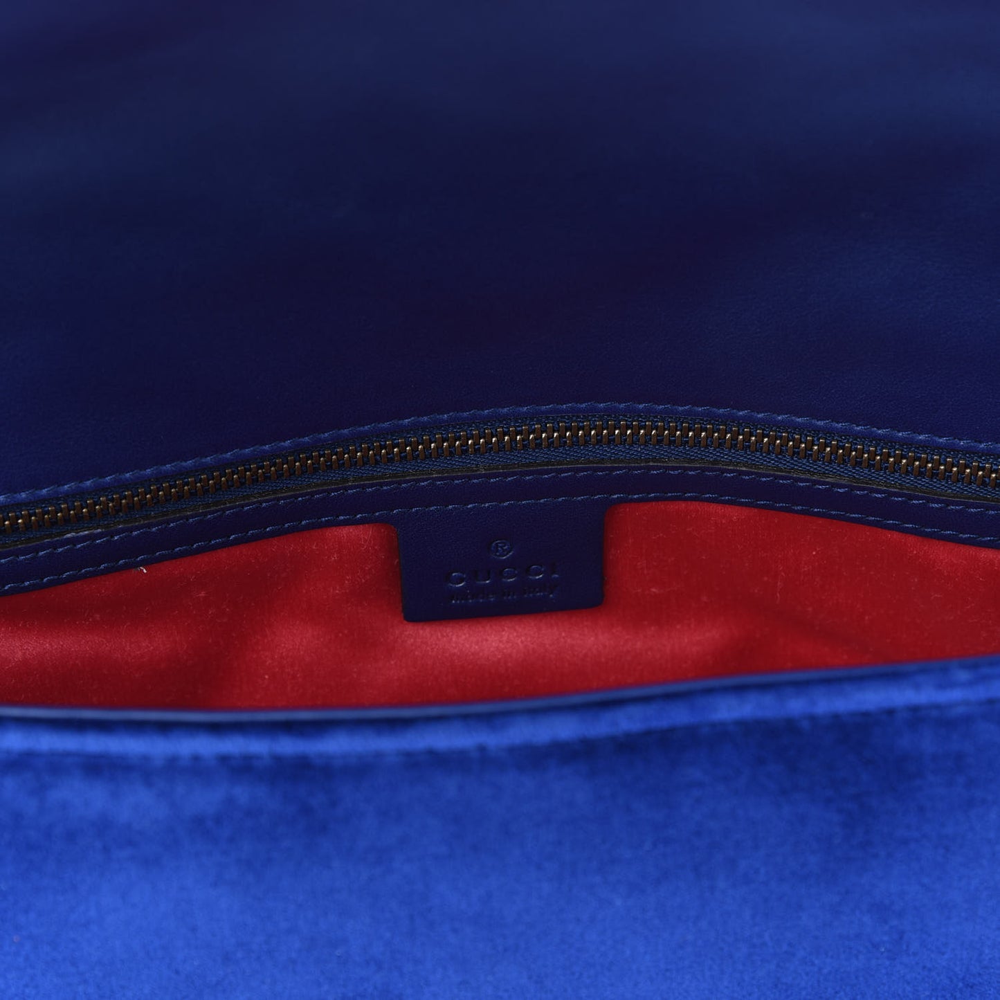 Velvet Matelasse Medium GG Marmont Shoulder Bag Cobalt Blue