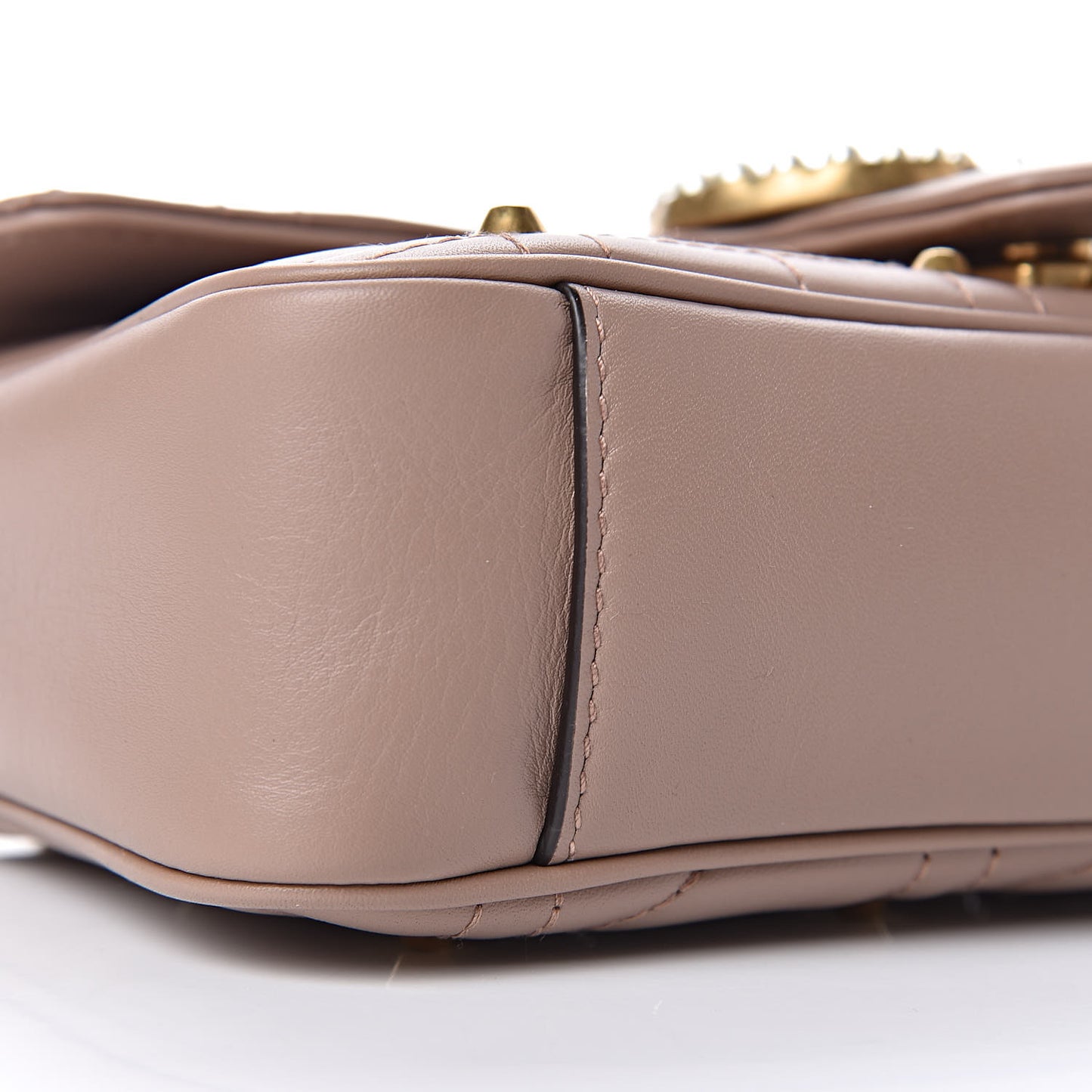 Calfskin Matelasse Studded Mini Pearly GG Marmont Shoulder Bag Porcelain Rose