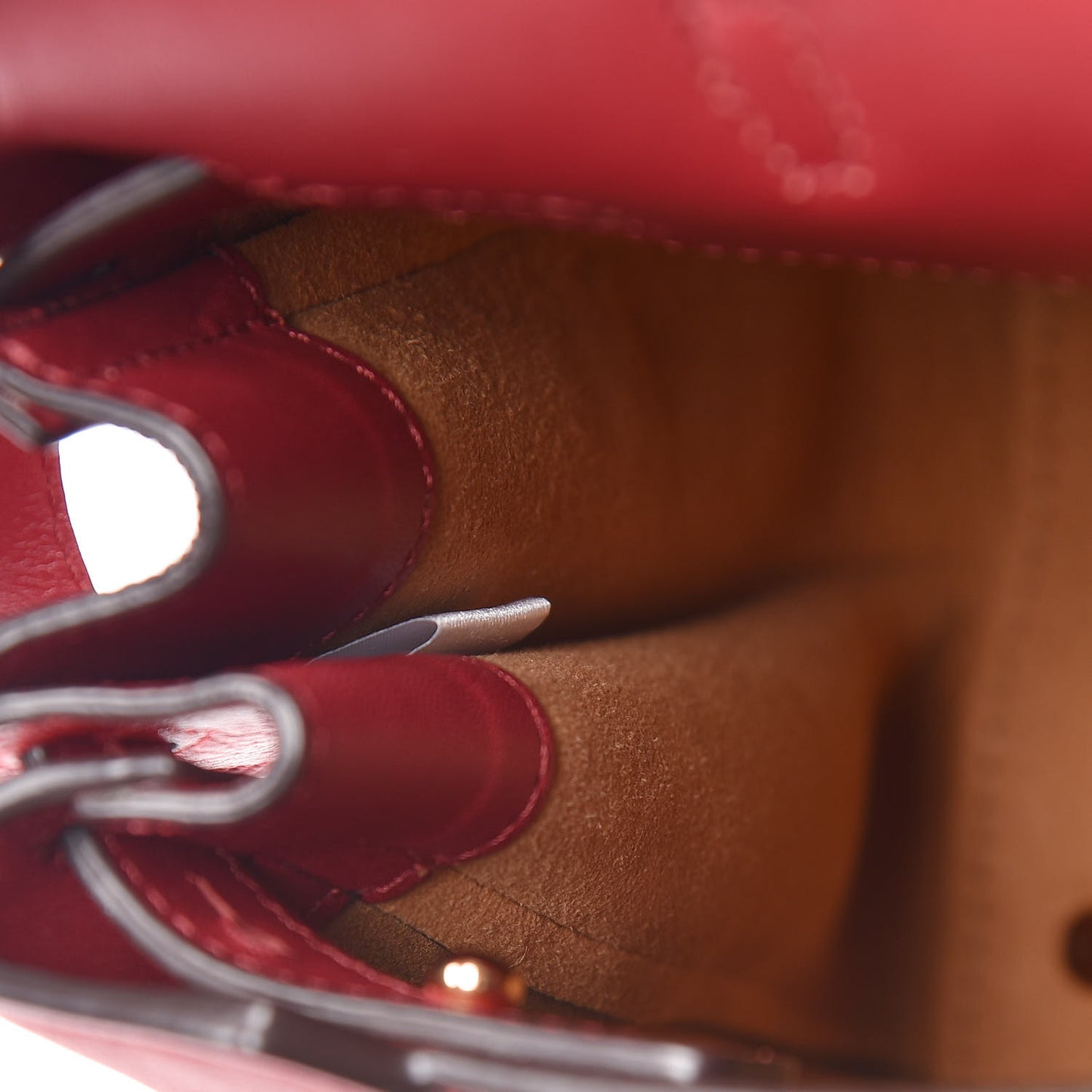 Grained Calfskin Medium Milla Convertible Backpack Red