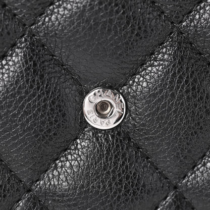 Chanel Calfskin Quilted Boy Wallet On Chain WOC Black 13 of 15