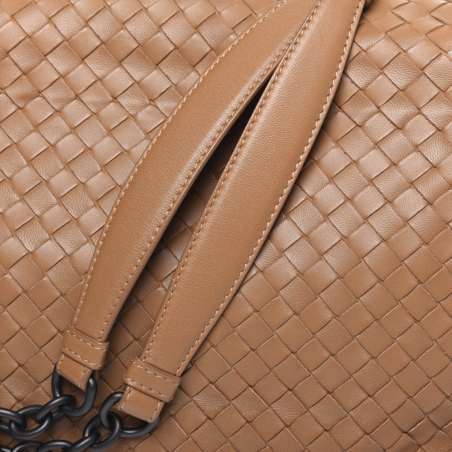Nappa Intrecciato Large Olimpia Bag Camel
