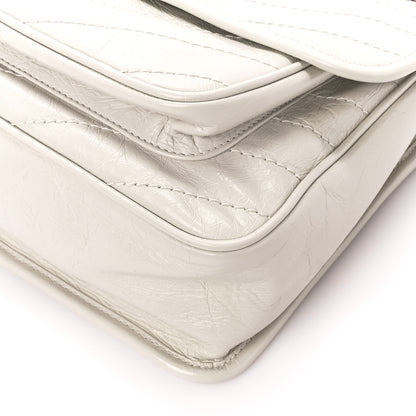Saint Laurent Crinkled Calfskin Matelasse Monogram Medium Niki Chain Satchel Crema Soft 11 of 11