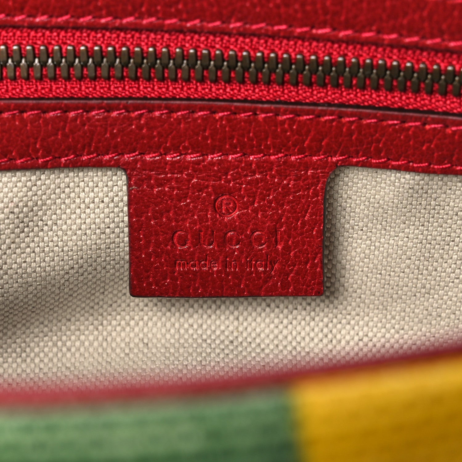 Gucci Canvas Marley Stripe Script Logo Gucci 100 Belt Bag Multicolor 6 of 12