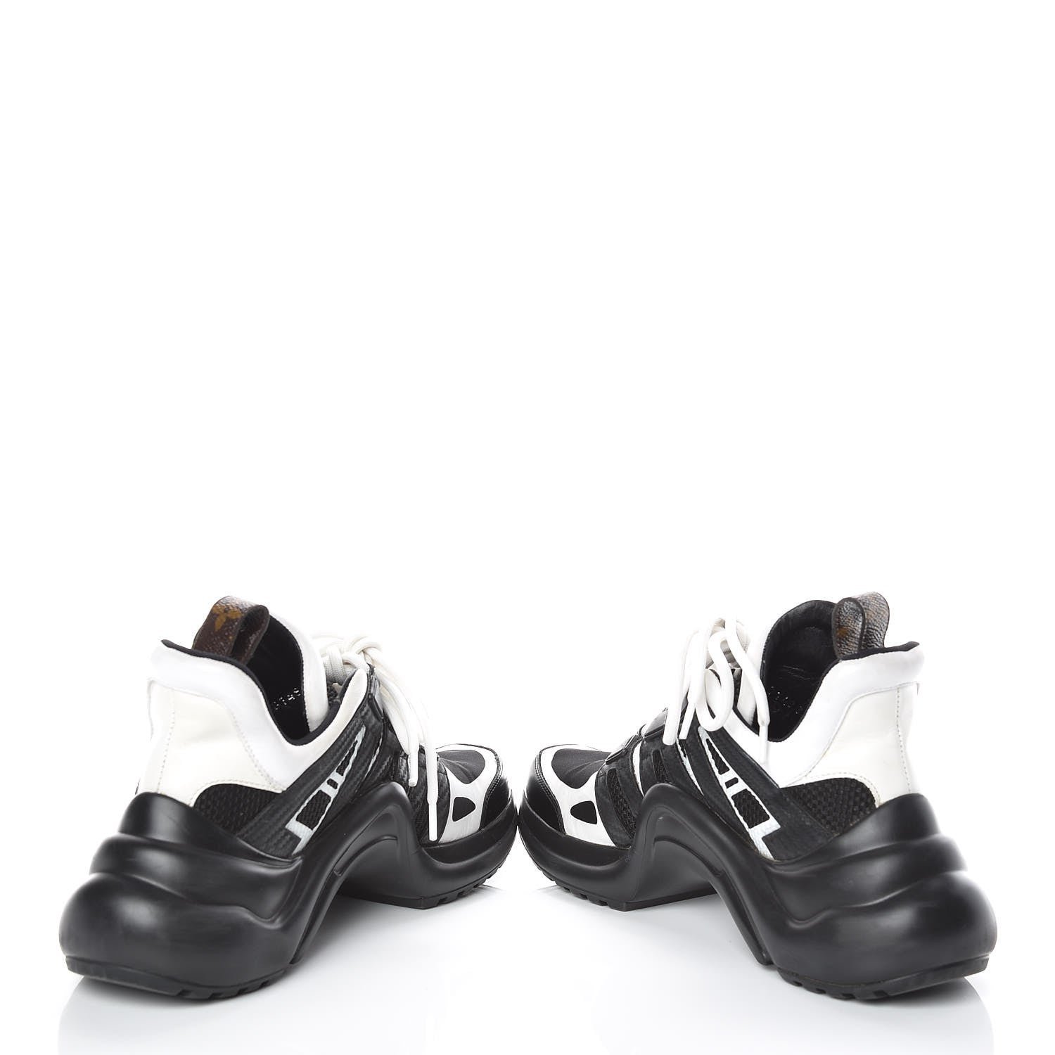 Louis Vuitton Calfskin Technical Nylon LV Archlight Sneakers 36 Black White 6 of 10