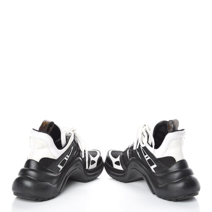 Louis Vuitton Calfskin Technical Nylon LV Archlight Sneakers 36 Black White 6 of 10