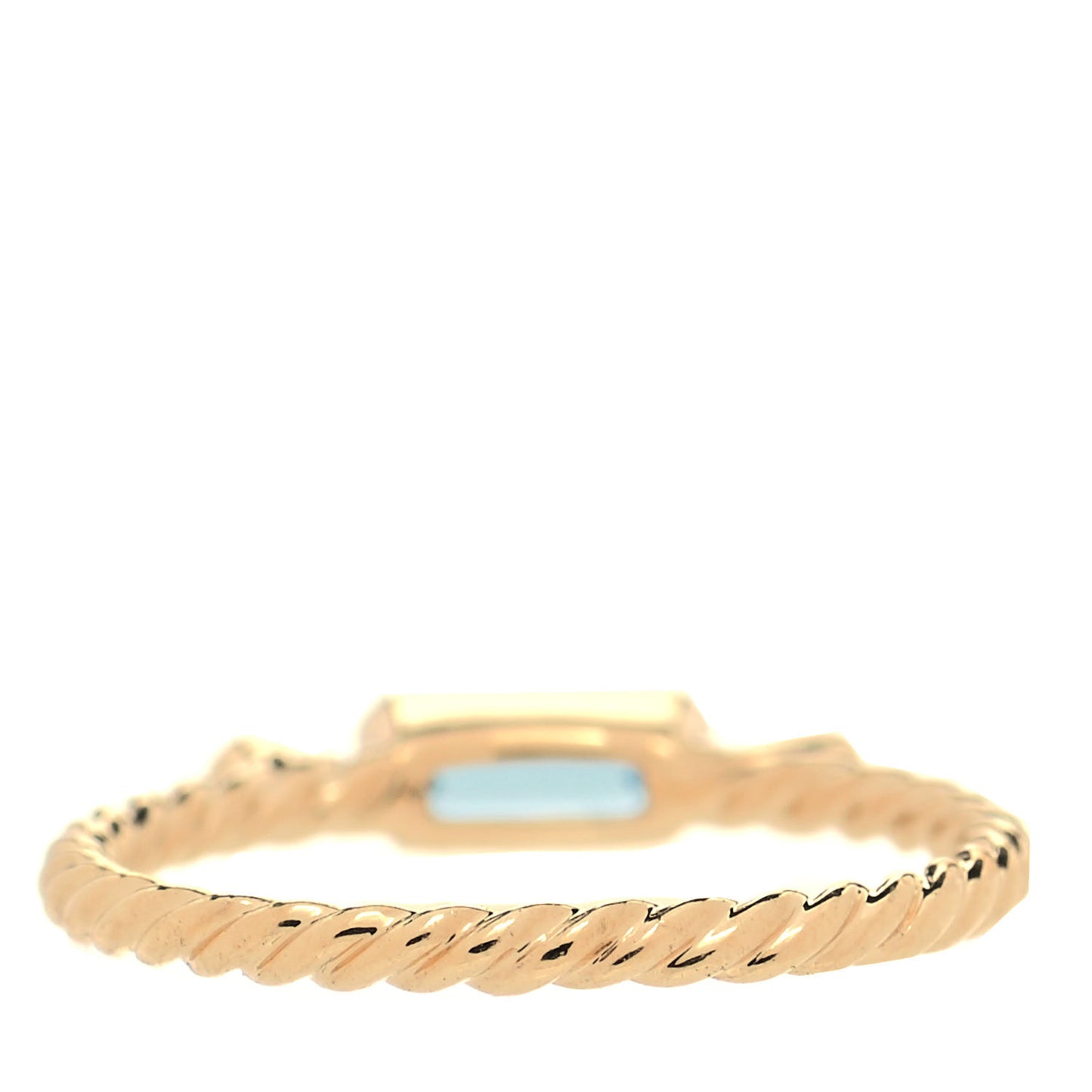 18K Yellow Gold Diamond Blue Topaz Novella Ring 52 6