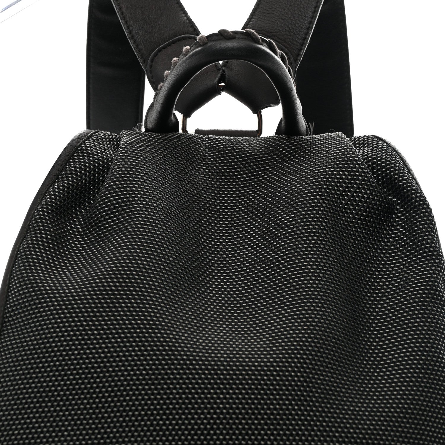 Balenciaga Canvas Calfskin Silver Hardware S Traveler Backpack Black 8 of 10