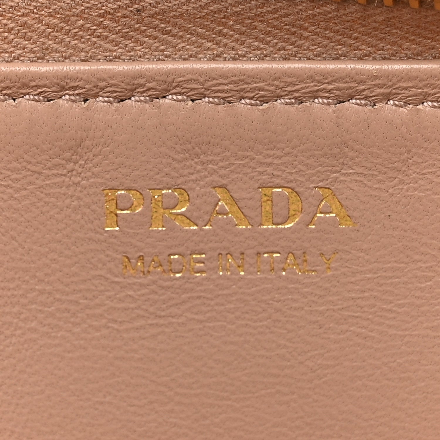 Prada Saffiano Metal Zip Around Keychain Cipria 6 of 11