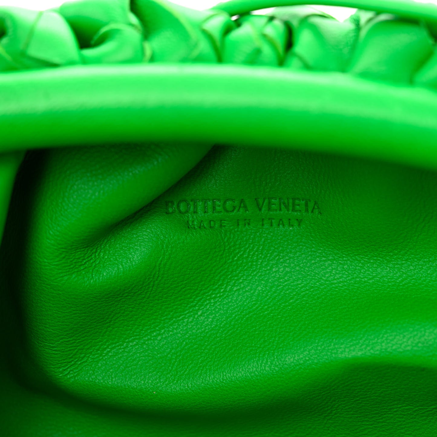 Nappa Intrecciato The Mini Pouch Clutch Parakeet