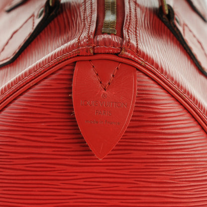 Louis Vuitton Epi Speedy 25 Castillan Red 6 of 11