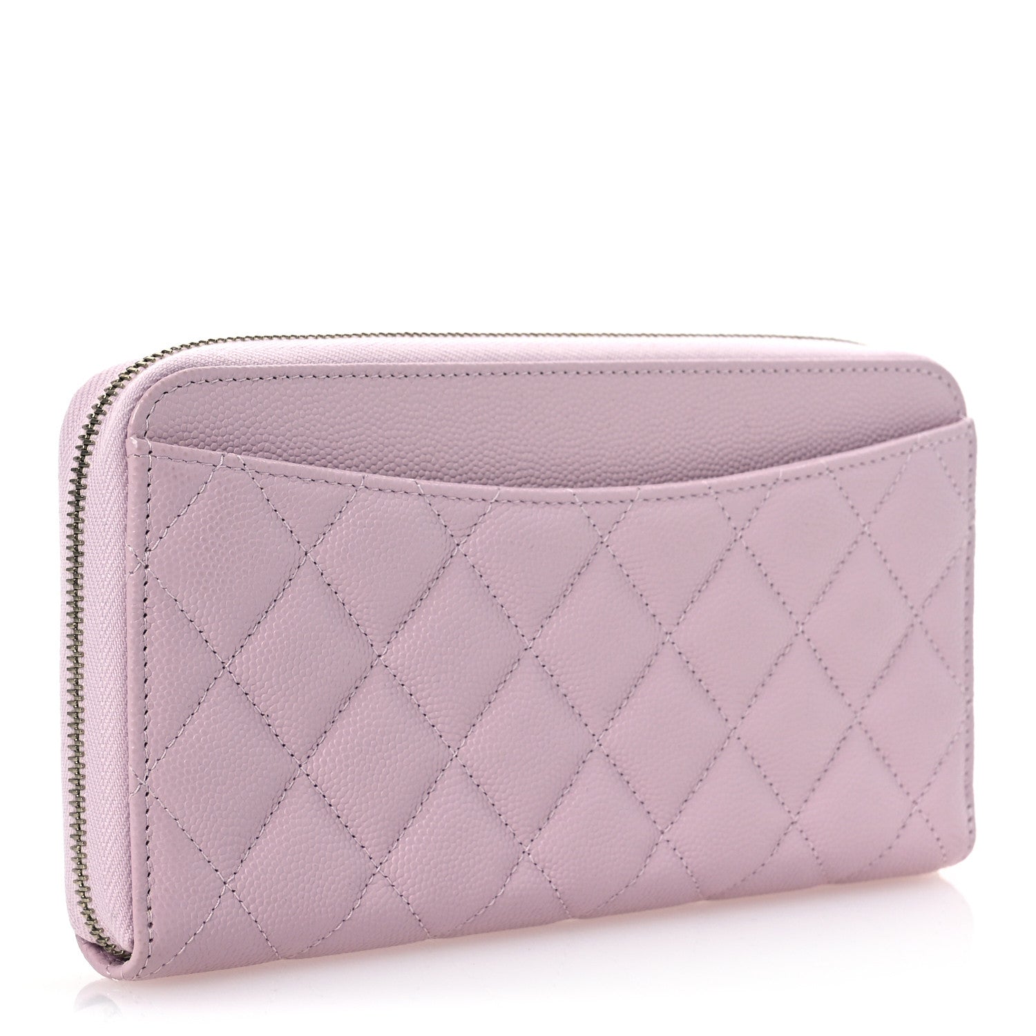 Chanel Caviar Quilted Large Gusset Zip Around Wallet Light Pink 3 of 13